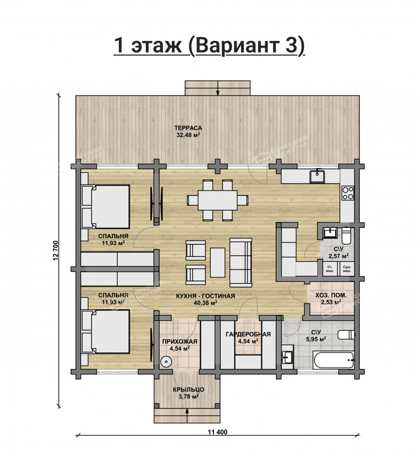 Дом из клееного бруса VZ-321